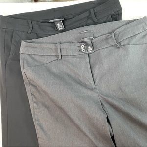 Lane Bryant Pants bundle Sz18 Madison and regular Straight Leg Black Gray
